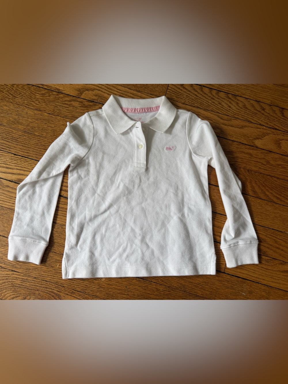 Vineyard Vines White Long-Sleeve Polo - Size 3